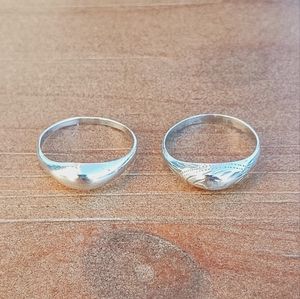 🌷 Vintage 925 Sterling Silver Ring Set